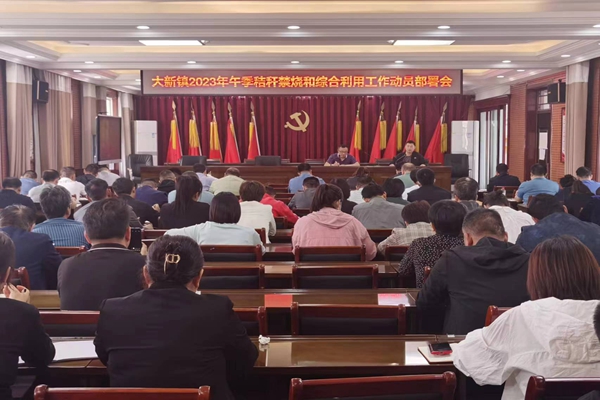 太和县大新镇召开2023年午季秸秆禁烧和综合利用工作动员部署会
